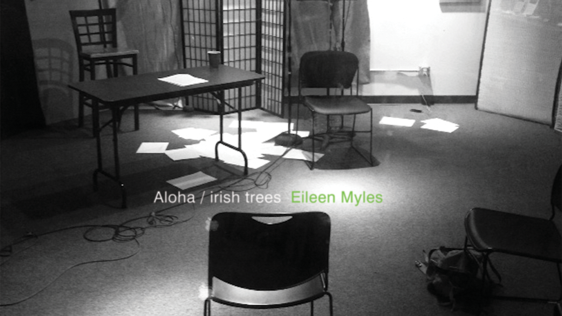 Album cover of Eileen Myles' ALOHA/IRISH TREES; links to news story