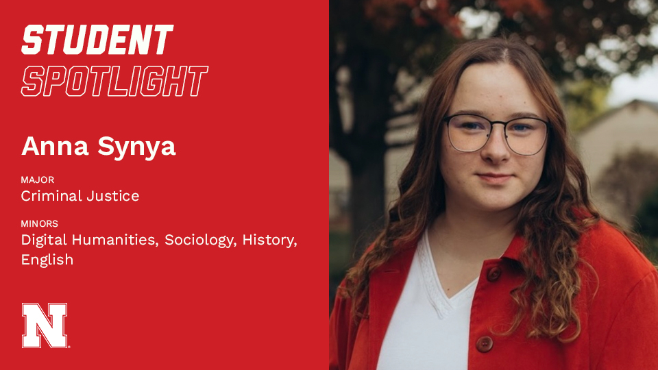 Student Spotlight Anna Synya; links to news story