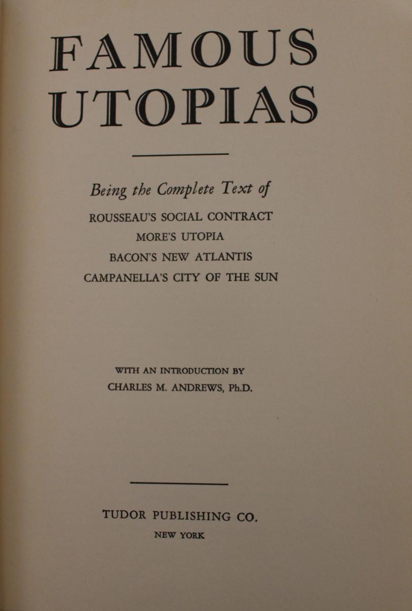 Photo of Famous Utopia's title page