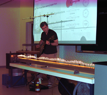 Dr. Binek with Guitar and flames demonstration