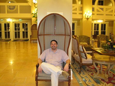 Jeff Grinvalds in fancy lobby