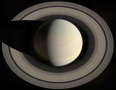 Saturn with full view of rings
