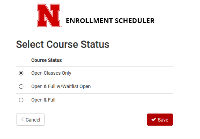 Select Only Open Classes