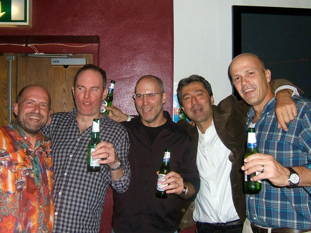 A picture of Alfano and several of his colleagues at an Oxford nightclub Sep 2011.