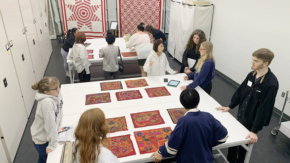 Students from Japan, Nebraska curate exhibition at quilt museum