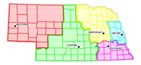 NE Map with Regions
