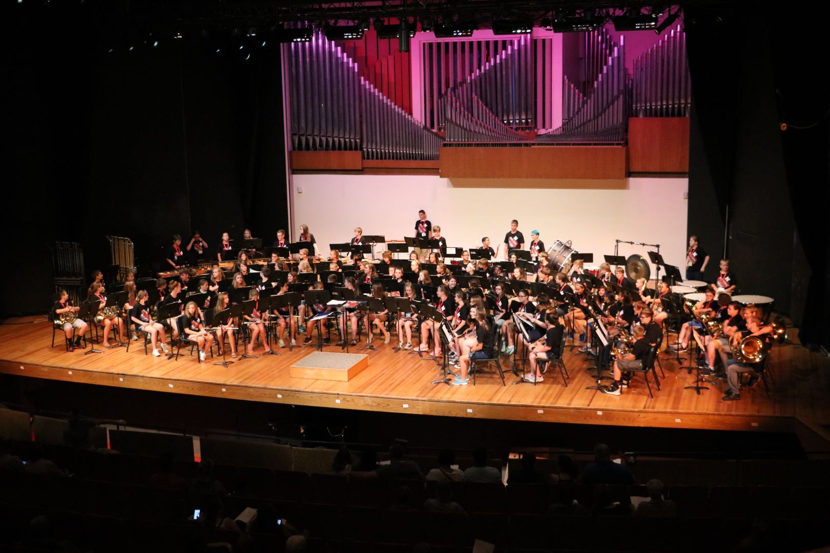 The Middle School Band Camp finale concert.