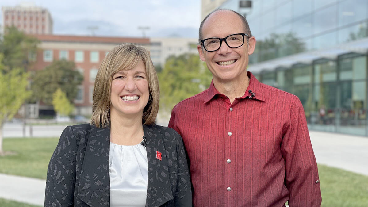 College of Business Dean Kathy Farrell and husband Sam Allgood