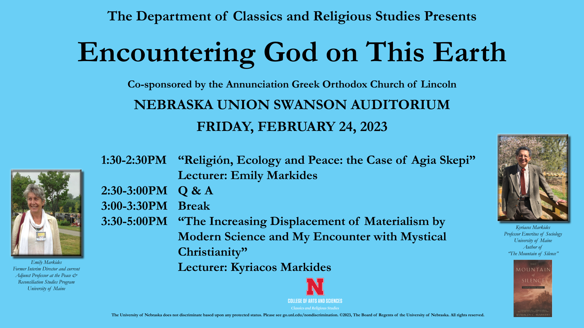 Encountering God on this Earth event flyer