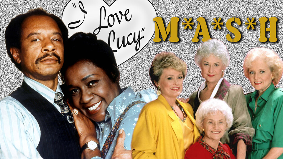 Cast members of The Jeffersons and Golden Girls, and the series logos for I Love Lucy and MASH; links to news story