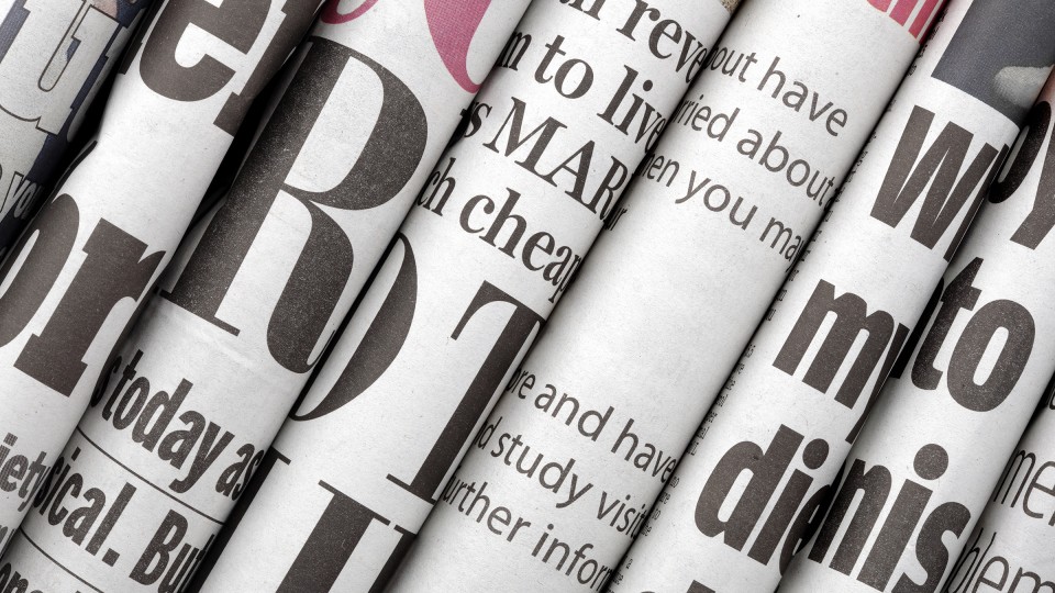 Newspapers; links to news story
