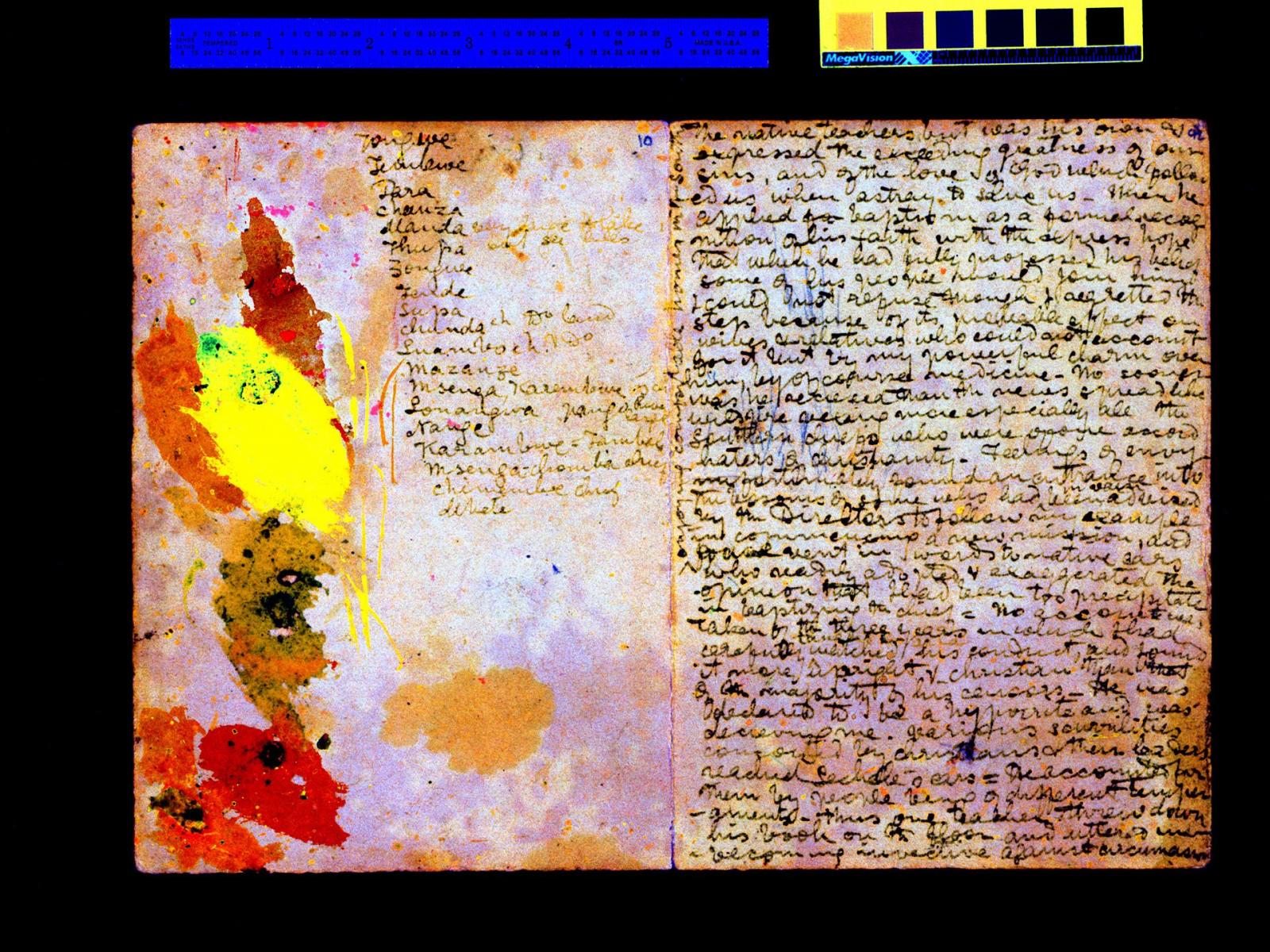 Spectral image of Livingstone's Diary