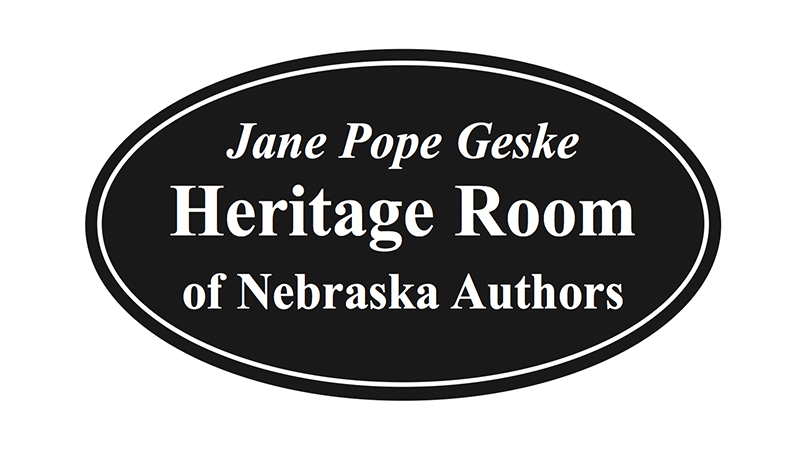 Logo for Jane Pope Geske Heritage Room of Nebraska Authors