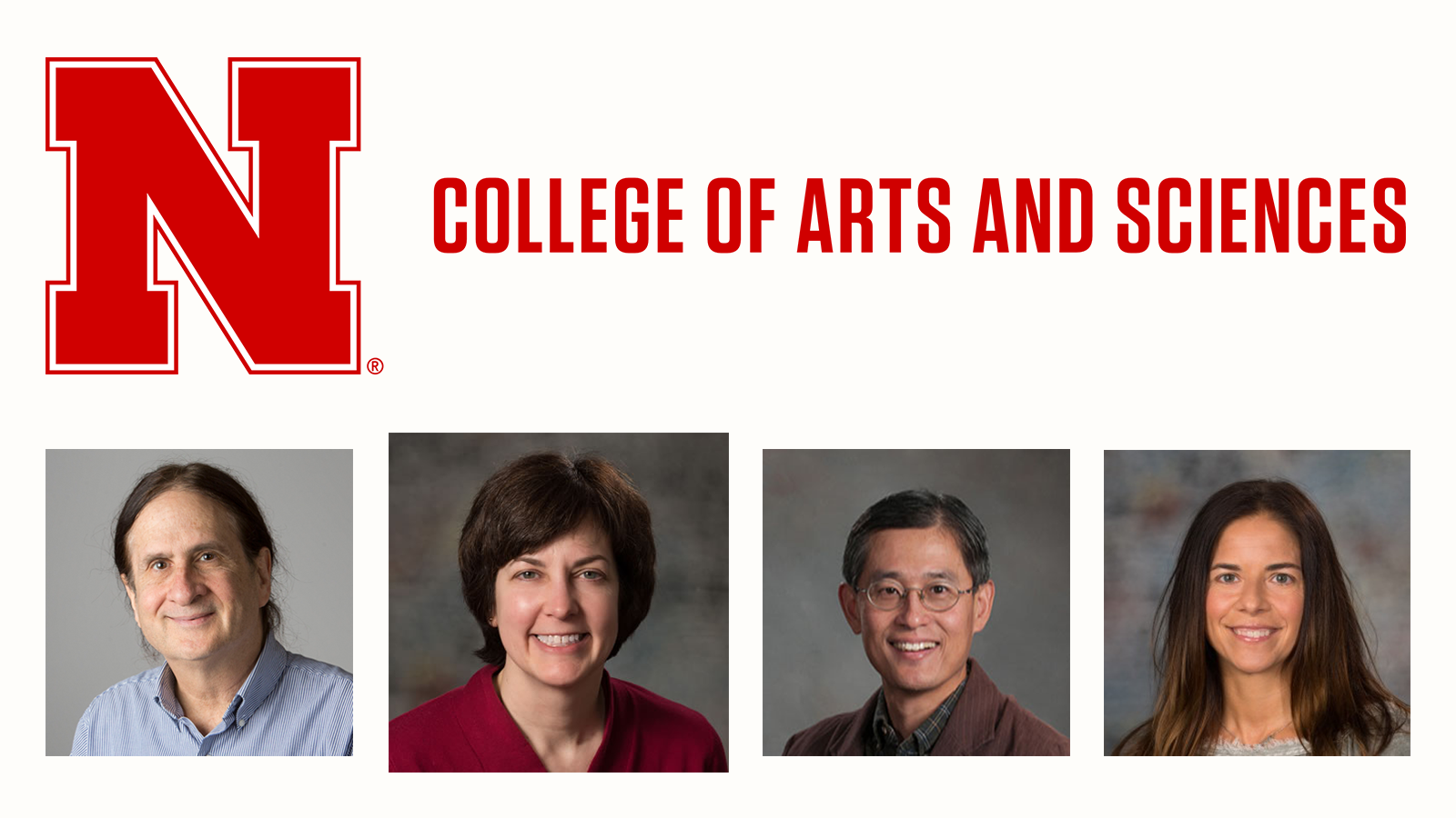 College of Arts and Sciences logo, Wayne Babchuk, Debbie Minter, Leen-Kiat Soh, Manda Williamson; links to news story