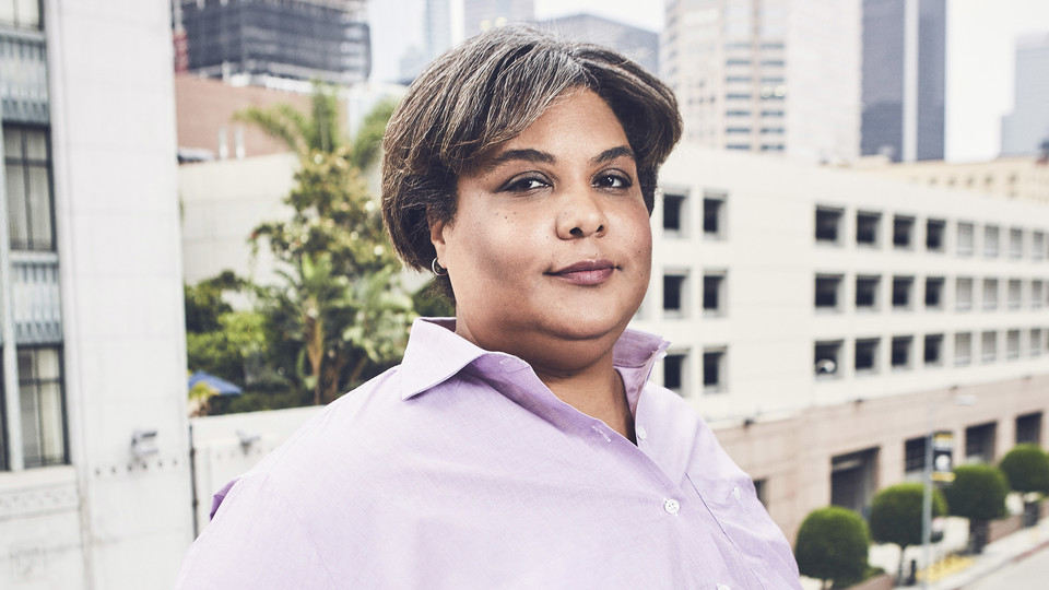 Roxane Gay courtesy of Getty Images; links to news story