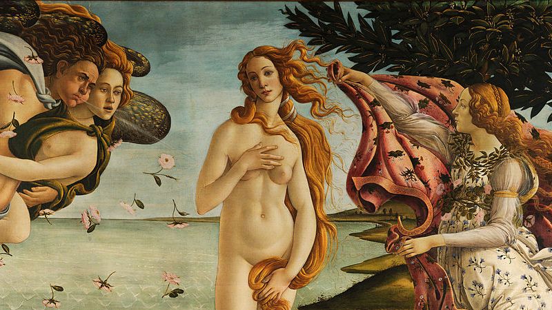 The Birth of Venus by Sandro Botticelli; links to news story