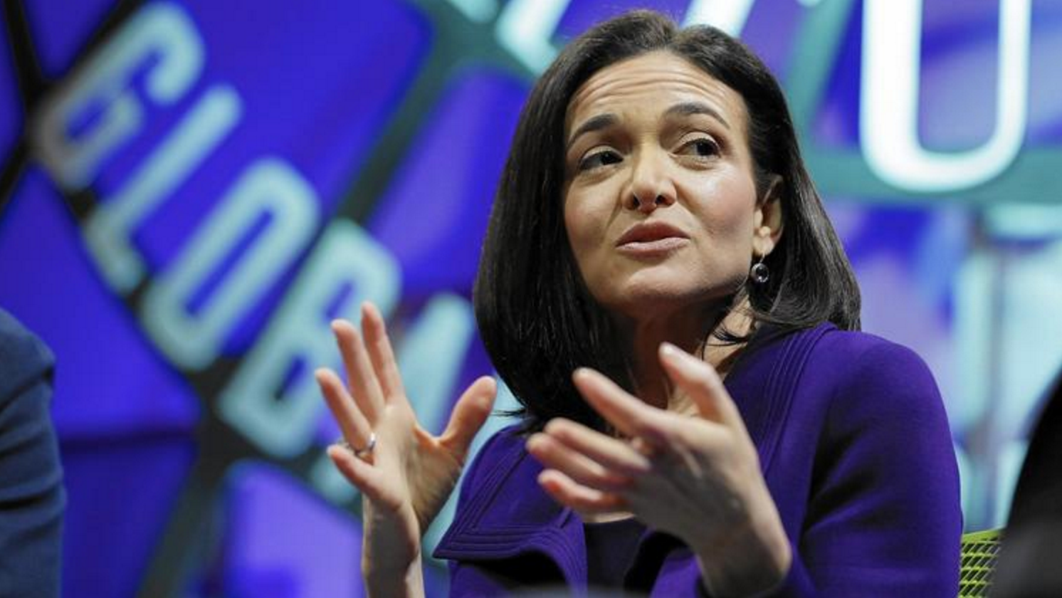 Facebook's chief operating officer Sheryl Sandberg during a discussion called The Now and Future of Mobile in San Francisco on Nov. 3, 2015; links to news story