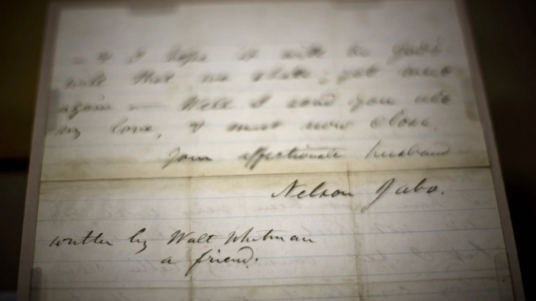 Letter identified as Whitman's; links to news story