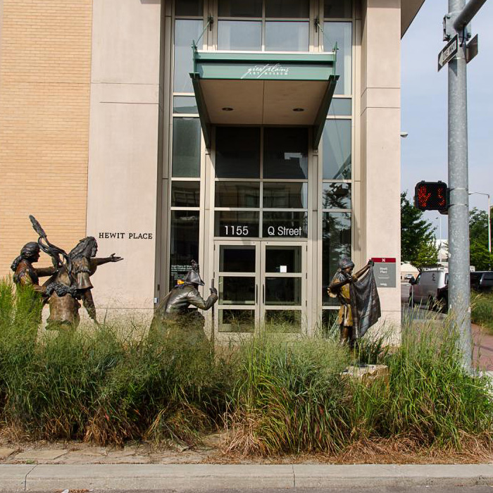 Photo of the entrance to the Great Plains Art Museum; links to Community page