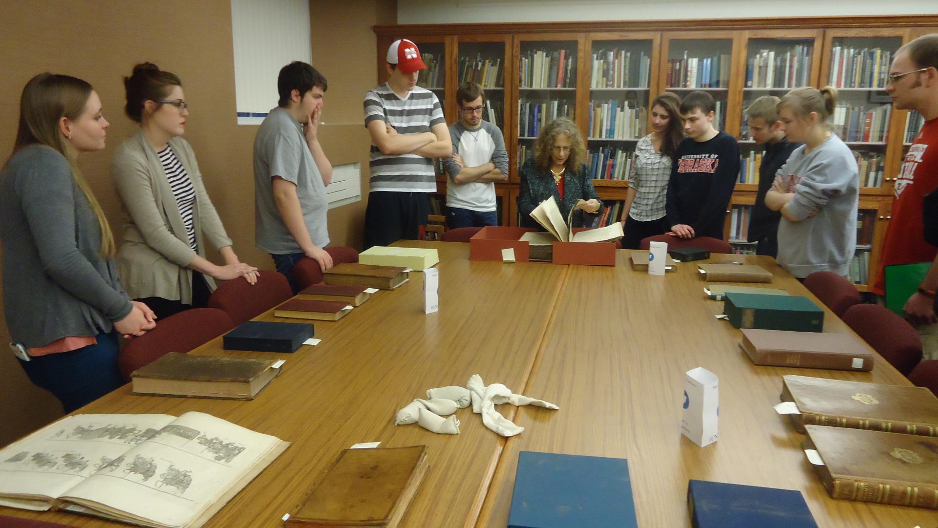 student in UNL Special Collections