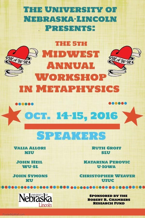UNL Chambers Philosophy Conference Hosting the 5th Midwest Annual Workshop in Metaphysics