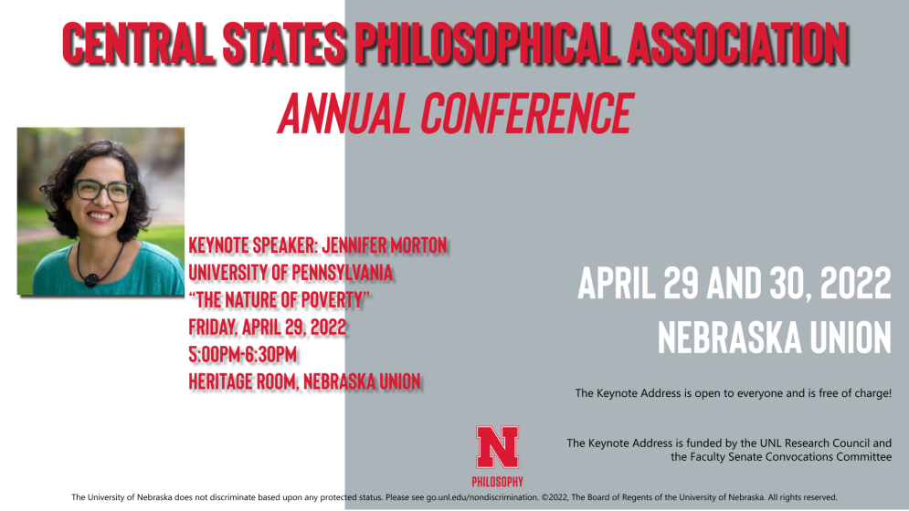 Photo Credit: Central States Philosophical Association (CSPA)'s Annual Conference slide