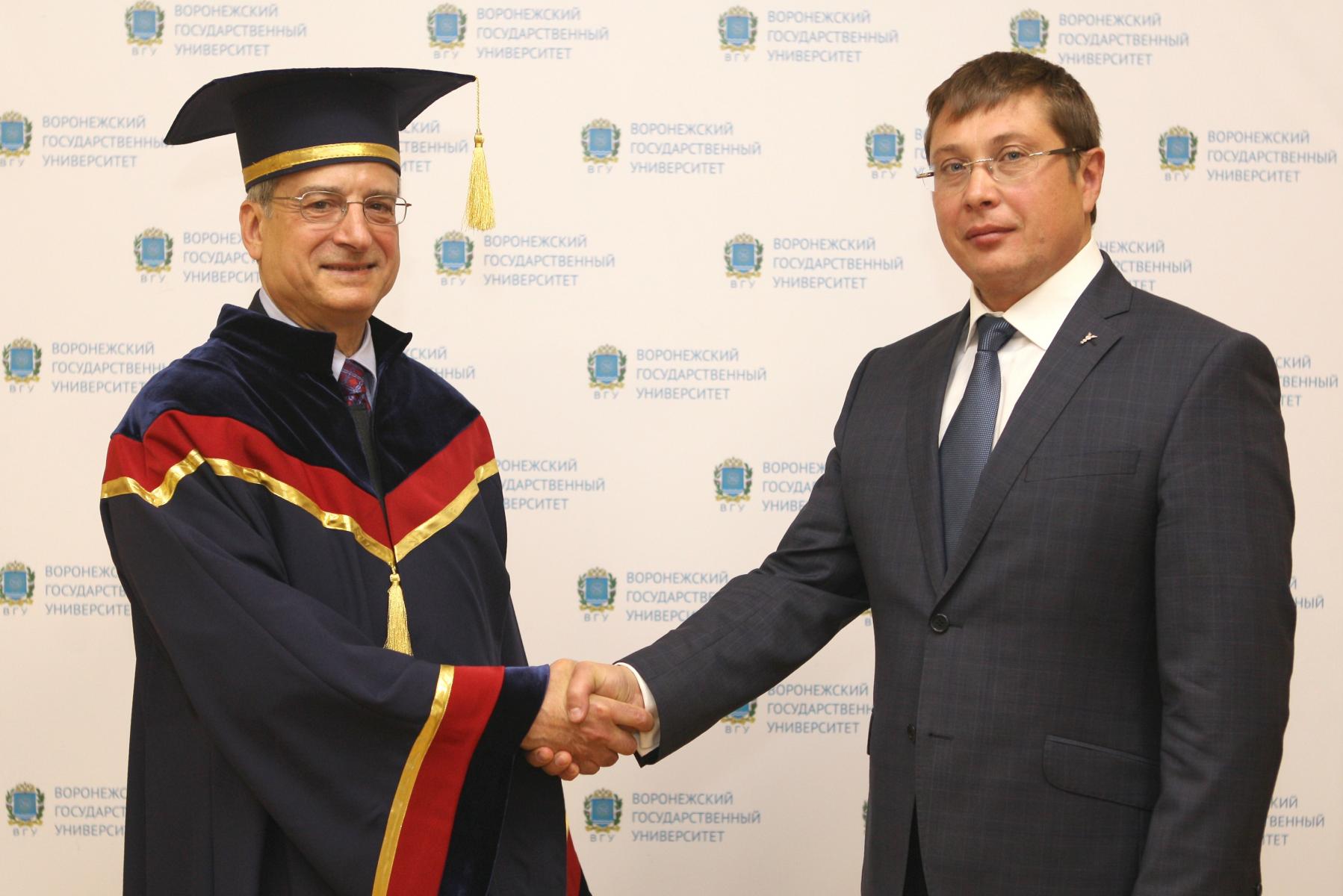 Starace received honorary degree from Russian university