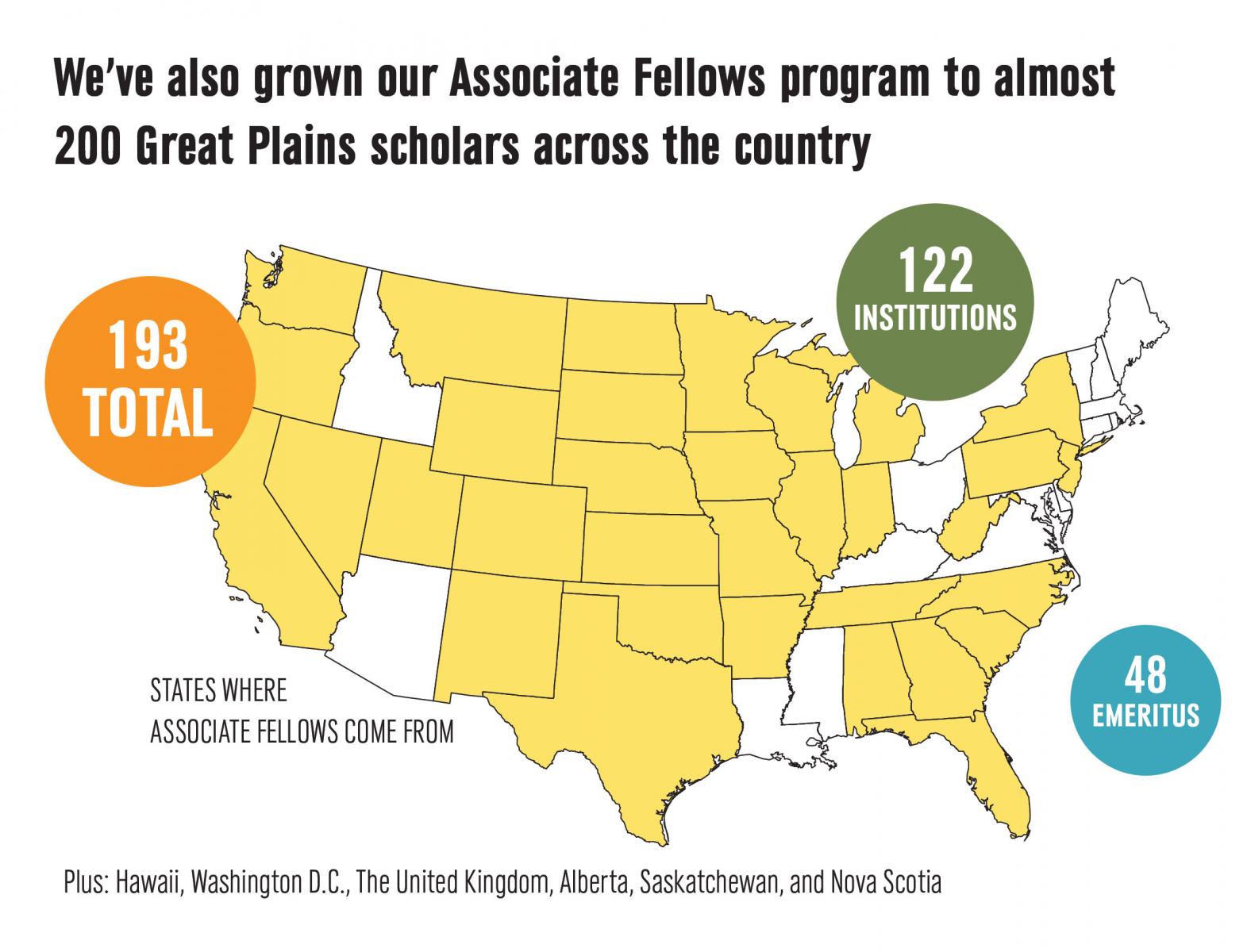 Associate Fellows map