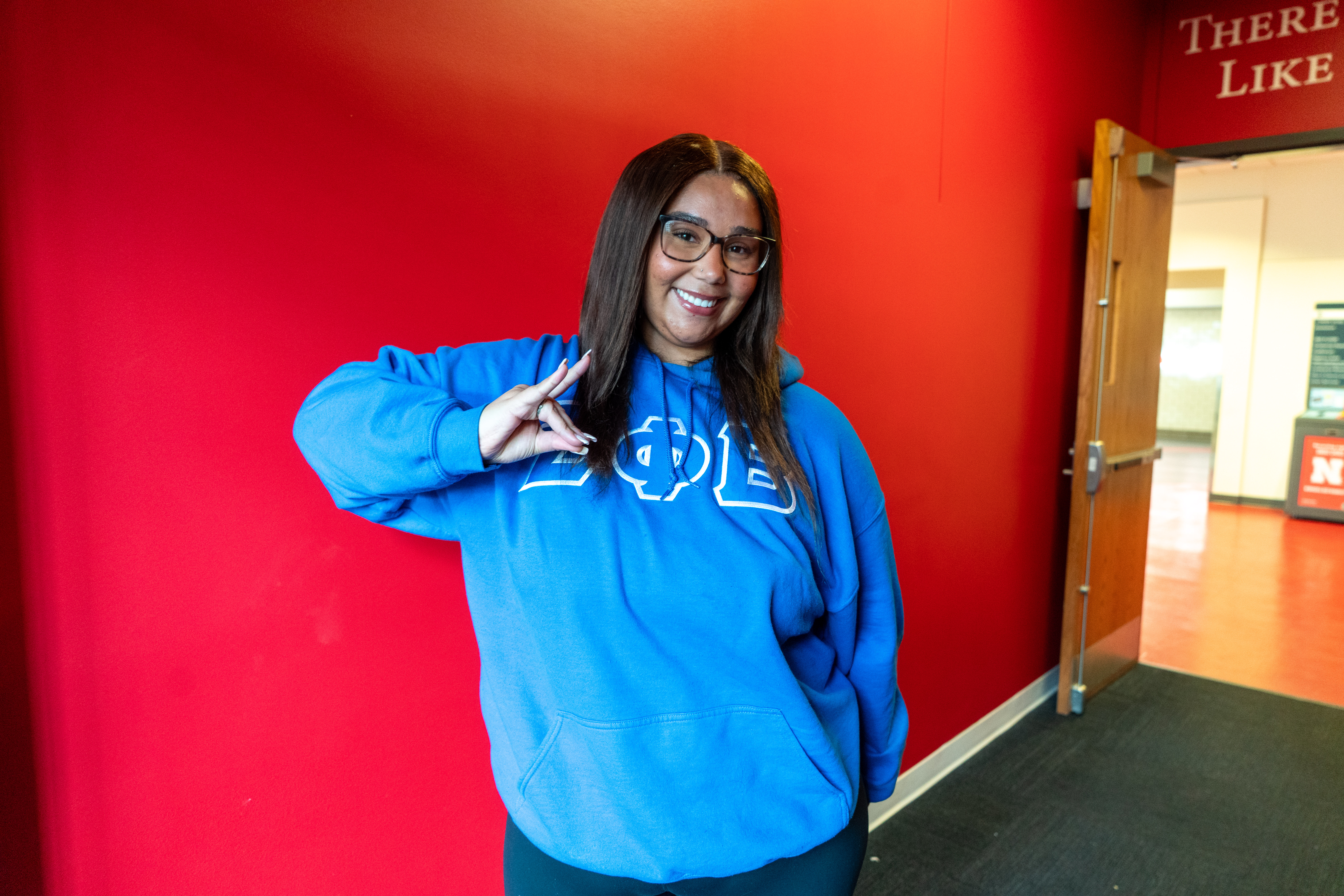 Lilly Brown is president of the Zeta Phi Beta sorority. 