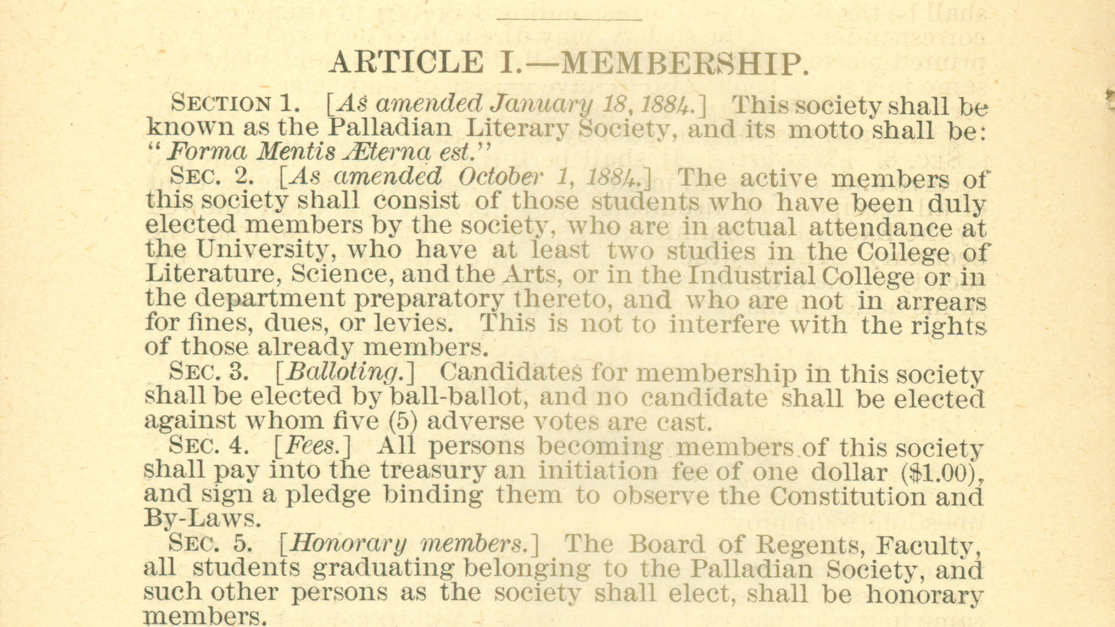 palladian constitution