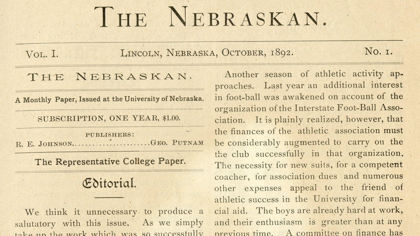 the_nebraskan_first_issue