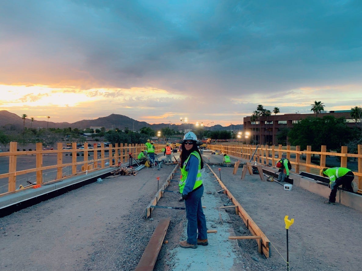 Sierra takes a photo during an engineering internship