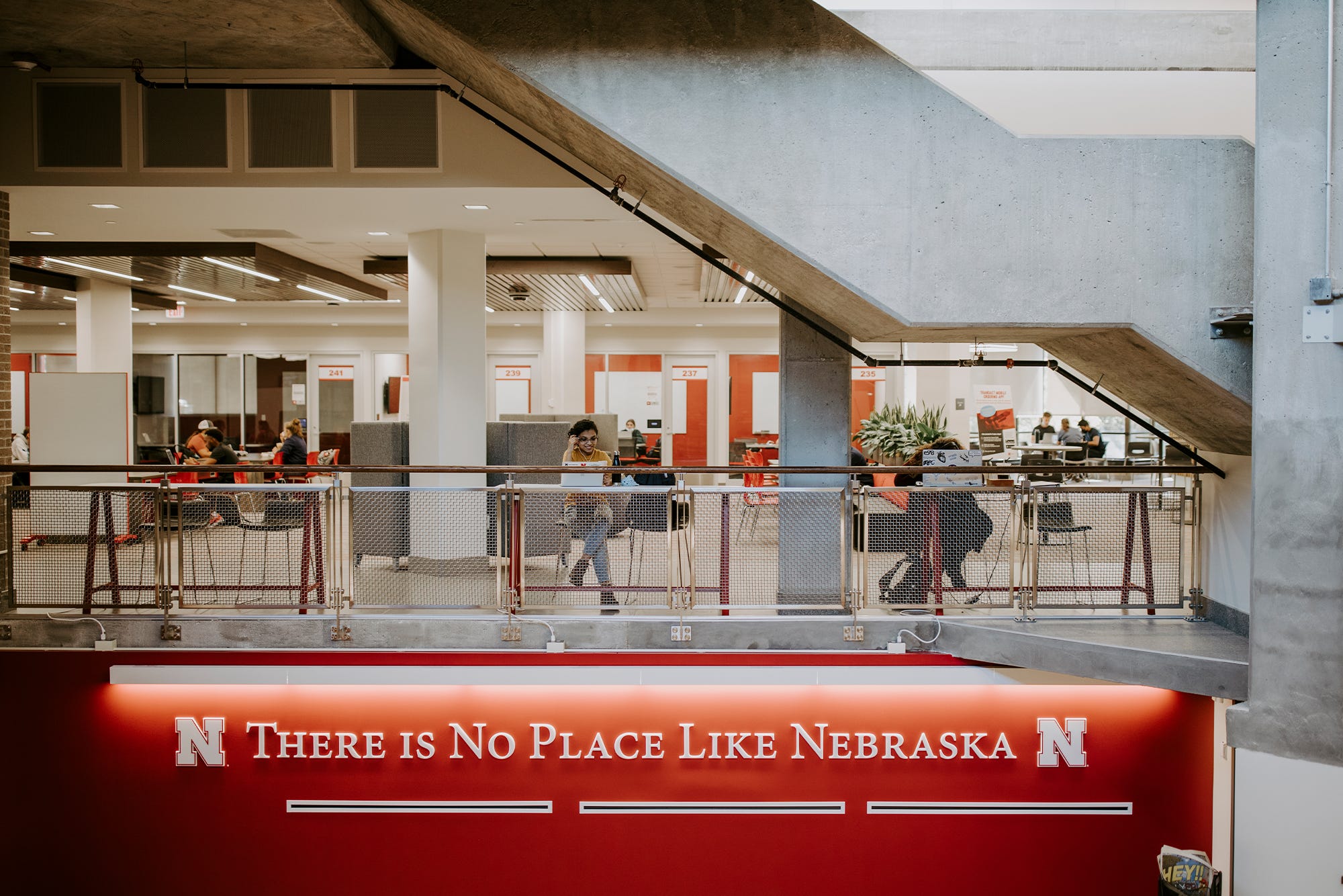 Students study in the East Campus Union