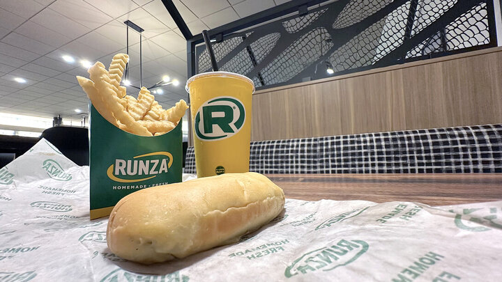 Photo of a Runza sandwich, french fries and soda on a table in the Selleck Hall food court. The University of Nebraska–Lincoln&#039;s Selleck Hall food court will open a Runza franchise this fall.