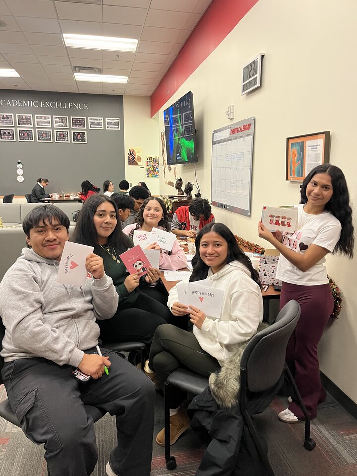 Students at the Santa's Workshop event. 