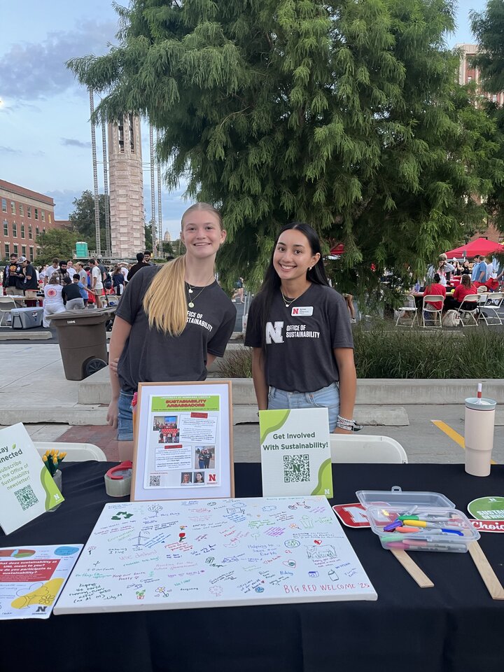 Mia Perales and a fellow Sustainability Ambassador. 