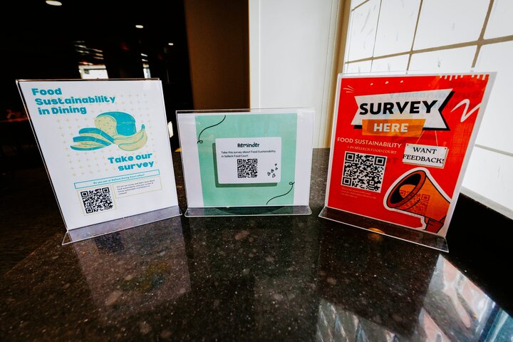 Examples of the posters prompting students to take a survey
