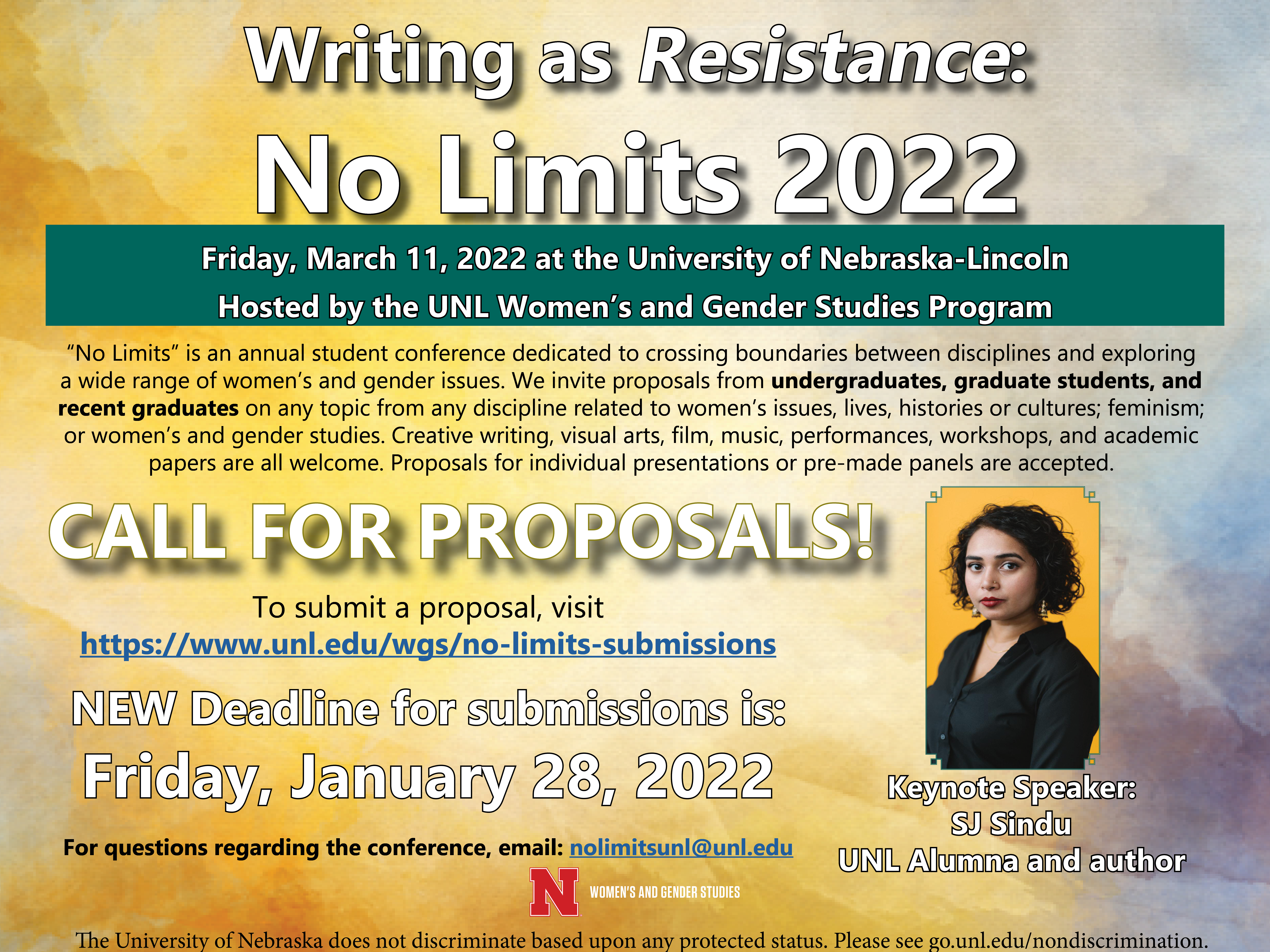 NEW Due Date for No Limits Call for Proposals!